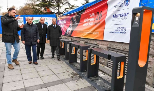 Başkentte bisiklet şarj istasyonları kurulmaya başlandı