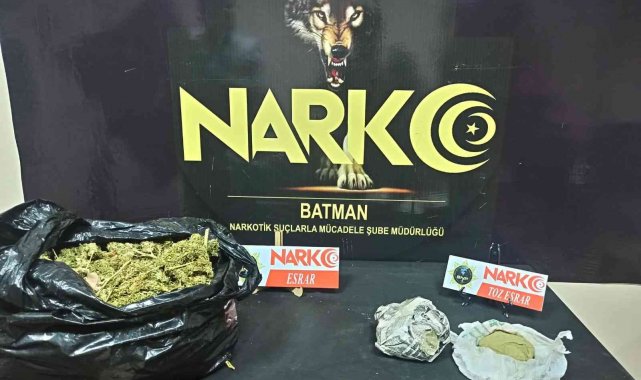 Batman'da durdurulan araçtan uyuşturucu çıktı