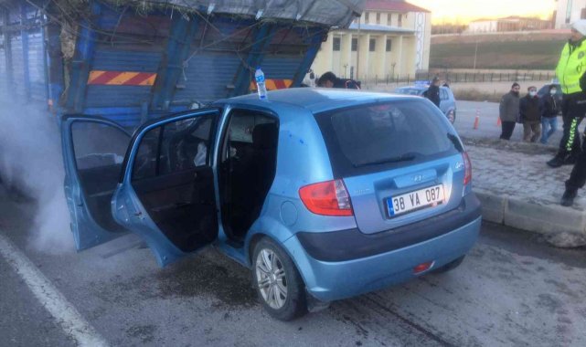 Bayburt'ta trafik kazası: 1 yaralı