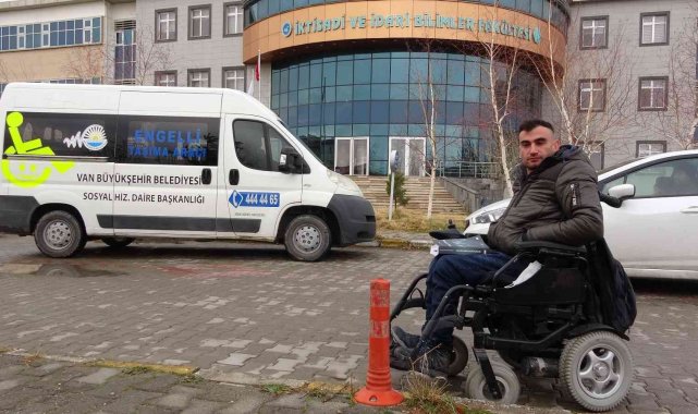 Bedensel engelli üniversite öğrencisi artık derslerine geç kalmıyor