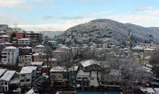 Beyaza bürünen Rumeli Kavağı'nda kartpostallık görüntüler oluştu
