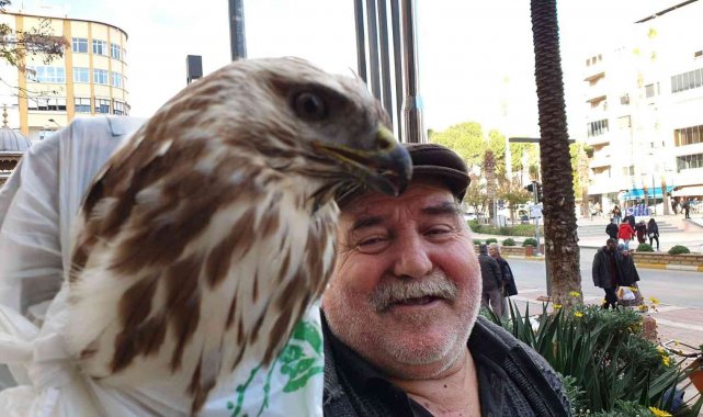 Bitkin haldeki şahini kurtaran vatandaş: "Hakkı Bulut'un kasetini dinleyince kendine geldi"