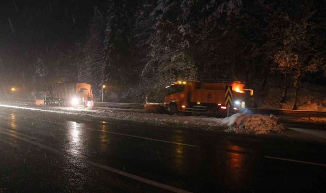 Bolu Dağı&#039;nda kar yağışı yeniden başladı