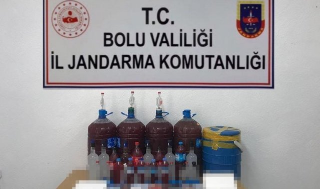 Bolu&#039;da kaçak içki operasyonu: 1 gözaltı