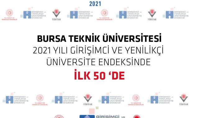 BTÜ, TÜBİTAK 2021 yılı Girişimci ve Yenilikçi Üniversite Endeksi'nde ilk 50'de