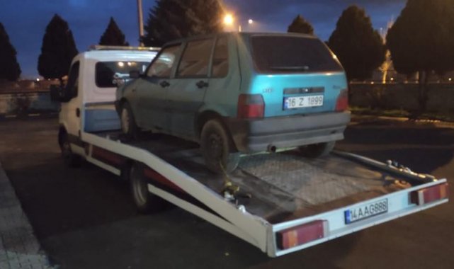 Bursa'dan çalınıp çekici ile taşınan otomobil Sakarya'da bulundu