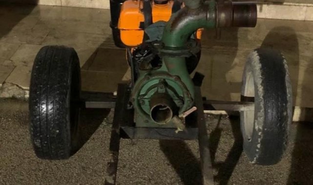 Çalınan su motoru bulunup sahibine teslim edildi