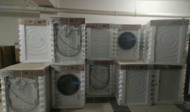 Çamaşır makinası hırsızları yakalandı