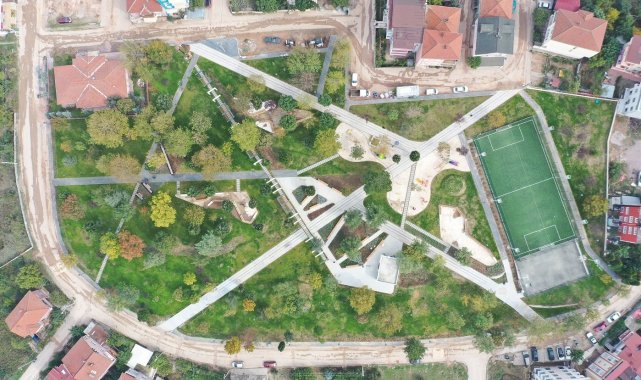 Cevher Dudayev Parkı tamamlandı