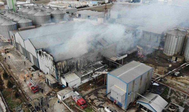 Çorum organize sanayi bölgesi'nde korkutan yangın