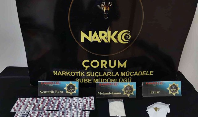 Çorum polisinden uyuşturucu operasynu