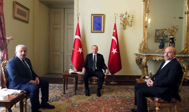 Cumhurbaşkanı Erdoğan, İran Meclis Başkanı Galibaf'ı kabul etti