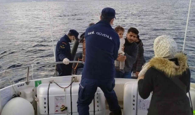 Datça'da 11 düzensiz göçmen kurtarıldı