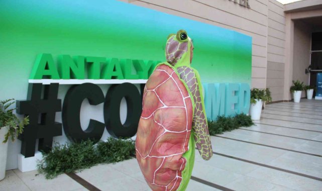 Deniz kaplumbağası kostümü ile COP 22'de farkındalık oluşturmaya çalıştı