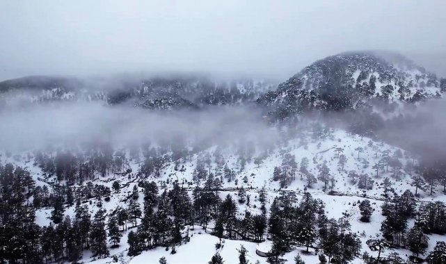 Denizli&#039;nin Sibiryası Çameli&#039;nden kar manzaraları