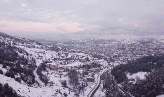Devrek&#039;te kar manzaraları havadan görüntülendi