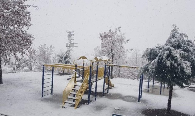 Doğanşehir'de kar yağışı başladı