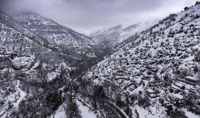 Drone ile muhteşem kar manzaraları