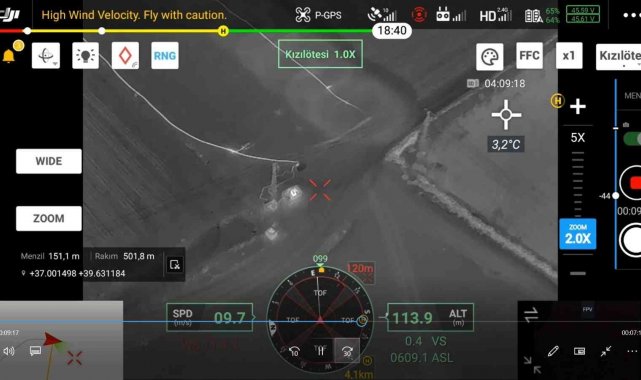 Dronelerle 11 milyon liralık kaçak elektrik önledi