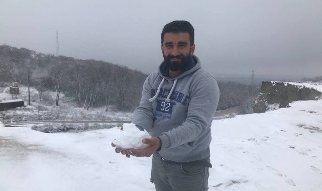 Edirne'nin yüksek kesimlerinde kar yağışı etkili oluyor