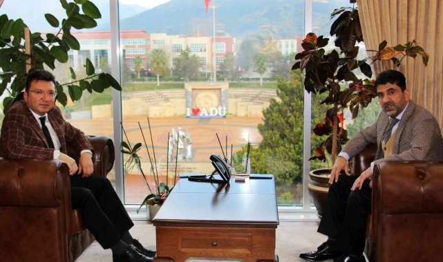 Efeler Kaymakamı Şahin, ADÜ Rektörü Aldemir ile görüştü