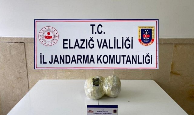 Elazığ&#039;da 1 kilo 700 gram uyuşturucu madde ele geçirildi