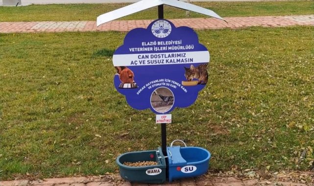 Elazığ'da 90 parka, sokak hayvanları için su ve mama kapları bırakıldı