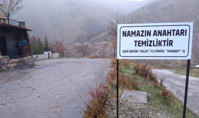 Elazığ'da hadis ve özlü sözler ile temizlik uyarısı