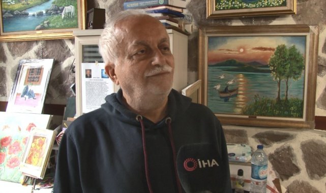 Emekli Sayıştay Üyesi, kurduğu resim atölyesinin gelirleriyle engellilere tekerlekli sandalye alıyor