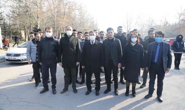 ERÜ Rektörü Çalış, "Sarıkamış Şehitlerini Anma Yürüyüşüne" destek verdi