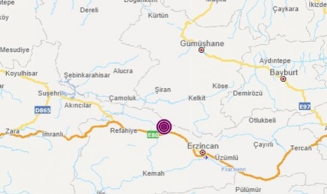 Erzincan Refahiye'de 3.5 büyüklüğünde deprem