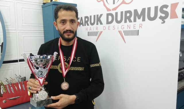 Erzurumlu kuaför Türkiye ikincisi oldu