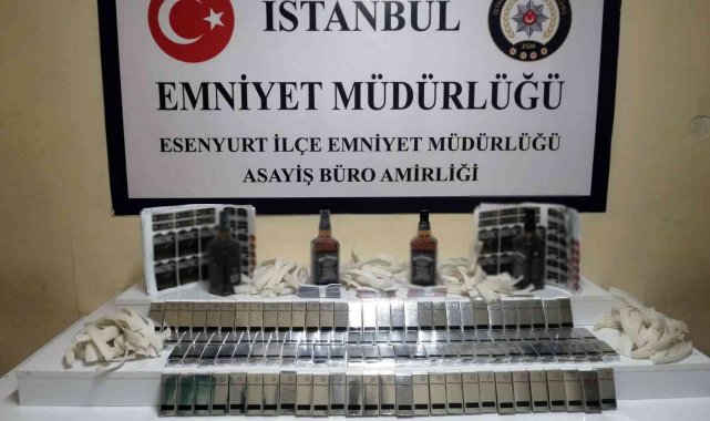 Esenyurt'ta 471 şişe halinde 500 litre sahte alkol ele geçirildi