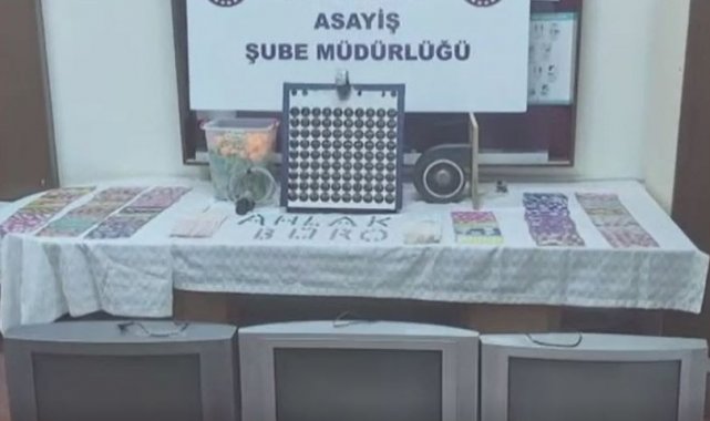 Gaziantep'te kumar oynandığı tespit edilen iş yerine baskın