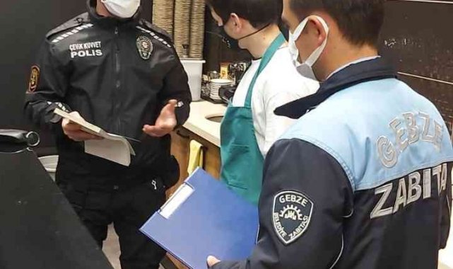 Gebze'de kafeler denetlendi