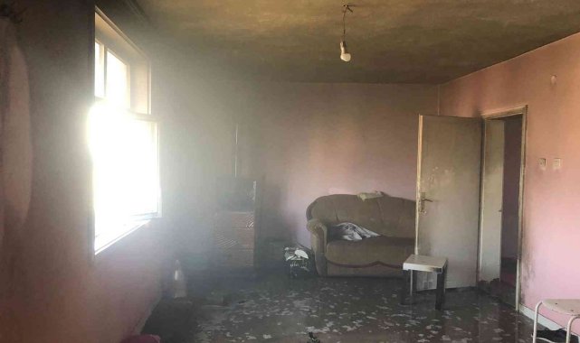 Genç'te ev yangını