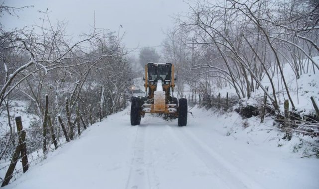 Giresun'da kapalı 60 köy yolundan 10 tanesinin yolu ulaşıma açıldı