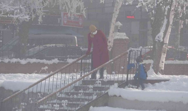 Göle&#039;de hayat dondu, eksi 22,2 derece