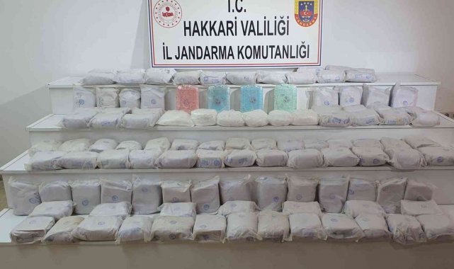 Hakkari'de 103 kilo eroin ele geçirildi