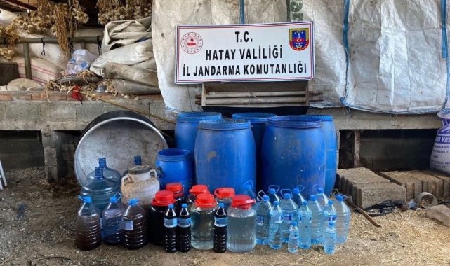 Hatay&#039;da 7 bin litre sahte içki ele geçirildi