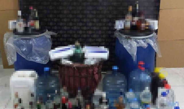 Hatay'da kaçak içki operasyonu