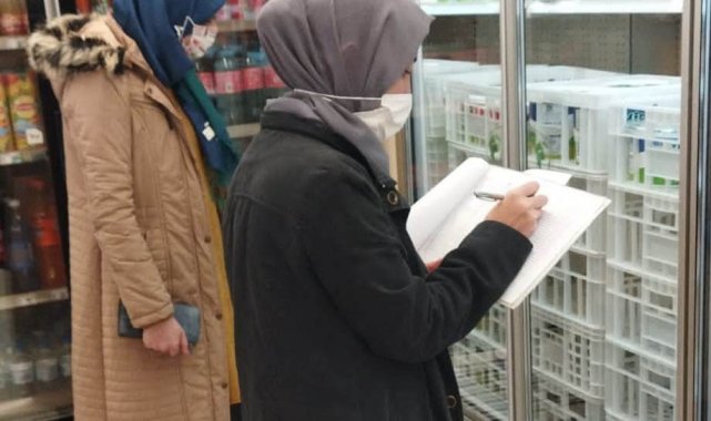 Hisarcık'ta ürünlere fiyat ve marka takibi