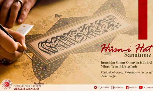 Hüsn-i Hat UNESCO tarafından insanlığın ortak mirası ilan edildi