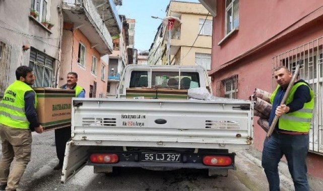 İlkadım'da 52 aileye soba ve yakacak yardımı