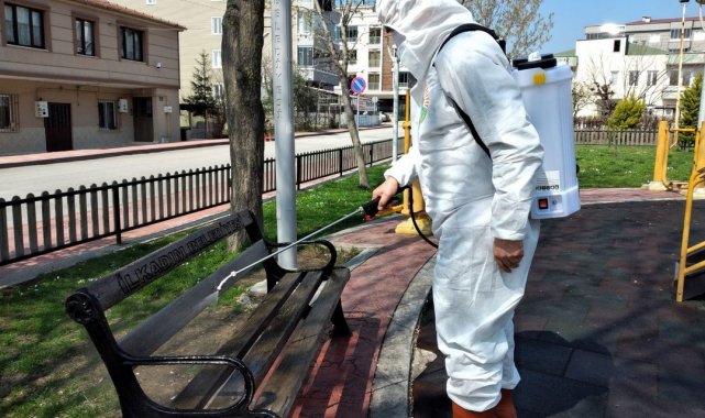 İlkadım'da virüsle mücadelede 2,3 ton dezenfektan, 12 bin 400 maske