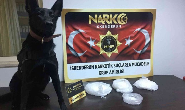İskenderun'da 1 kilo 520 gram metamfetamin ele geçirildi