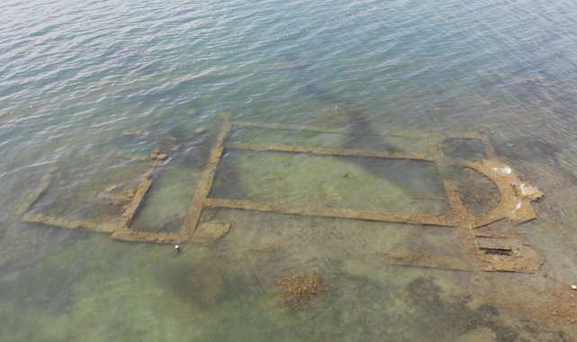 İznik'teki tarihi bazilika kuraklıktan dolayı su üstüne çıktı