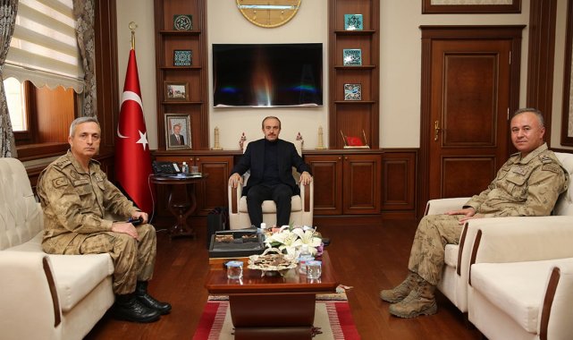Jandarma Bölge Komutanı Tuğgeneral Köroğlu, Vali Epcim&#039;i ziyaret etti