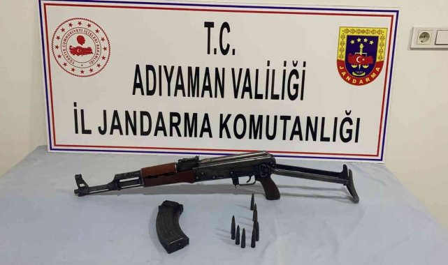 Jandarma kaleşnikof tüfek ele geçirdi