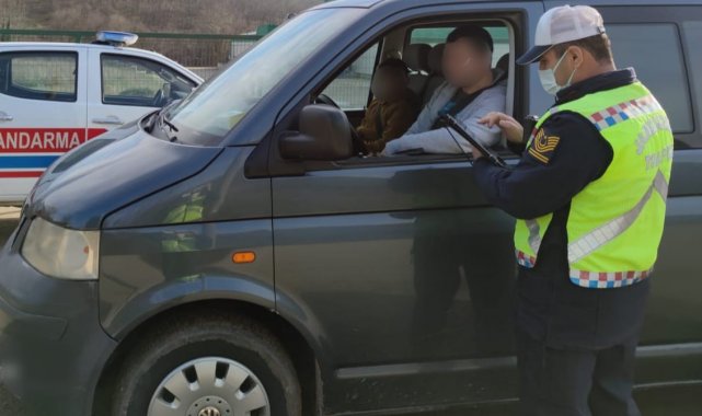 Jandarma köy yollarında denetim yaptı